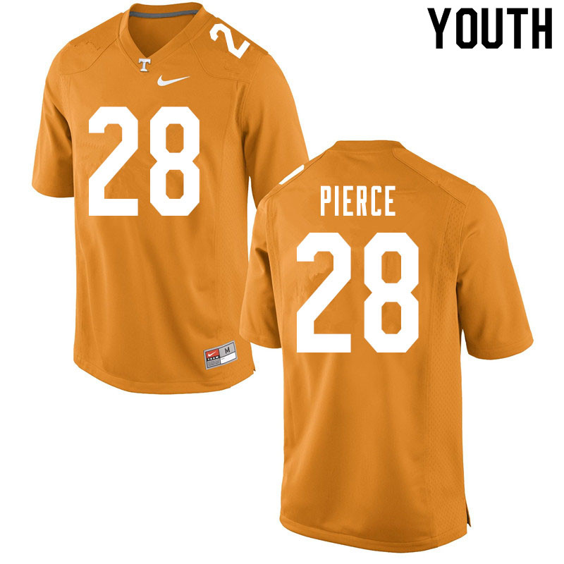 Youth #28 Marcus Pierce Tennessee Volunteers College Football Jerseys Sale-Orange - Click Image to Close